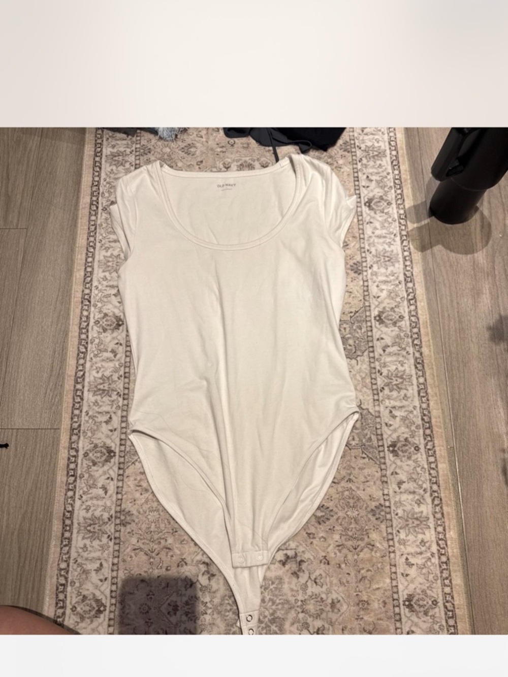 Old Navy White Scoop Neck Bodysuit